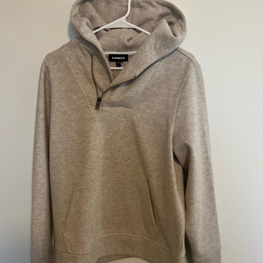 Express Men's Beige Hoodie